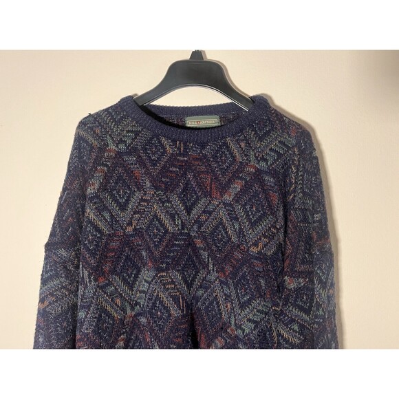 Vintage Hill & Archer Men Size XXL Multicolor Acrylic Long Sleeve Sweater - Picture 2 of 5